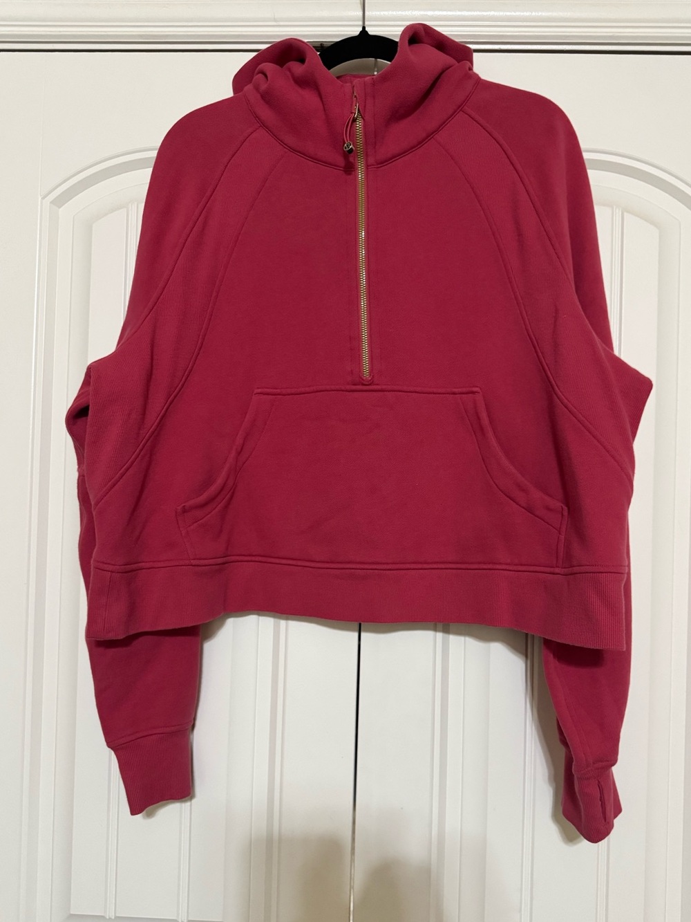 lululemon athletica Half-Zip Hooded Sweatshirt in Deep Pink